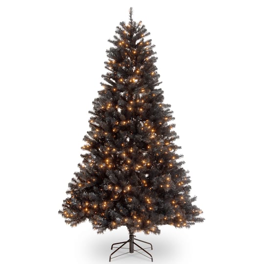 7 ft. Pre-Lit North Valley® Black Spruce Artificial Christmas Tree, Clear Lights